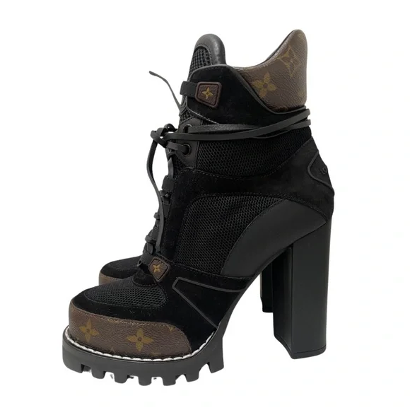 New Louis Vuitton Monogram High Heel Star Trail Boots - Picture 4 of 8